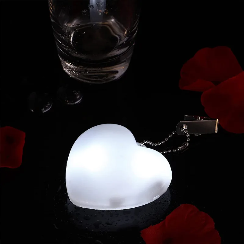 10Pcs Heart Shape Handbag Night Light White Sensor Activated Purse Lighting Automatic Illumination Hanging Bag Light