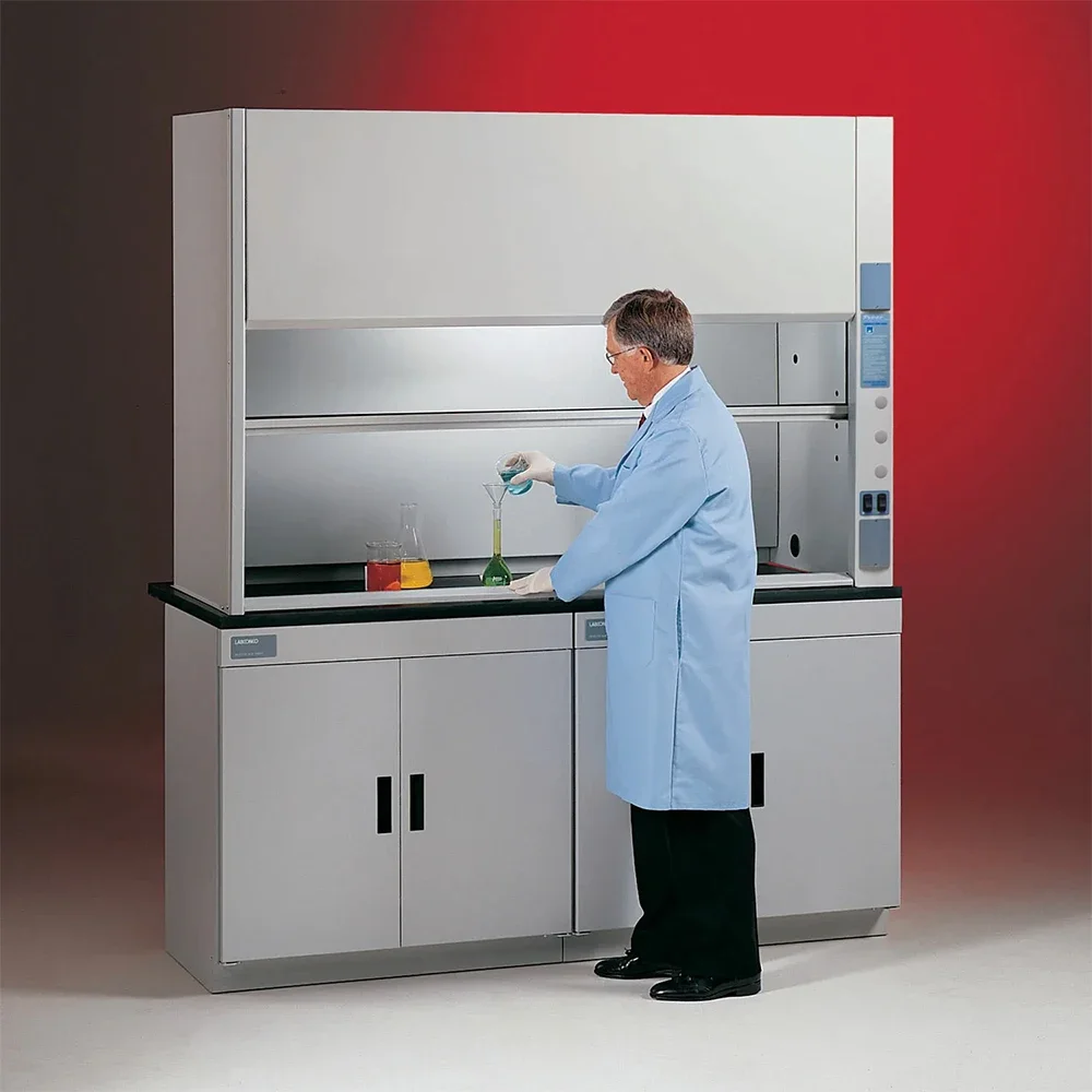 Factory Directly Sale Chemical Exhaust Color Customized Lab Used Steel Fume Hoods With Internal Scrubber