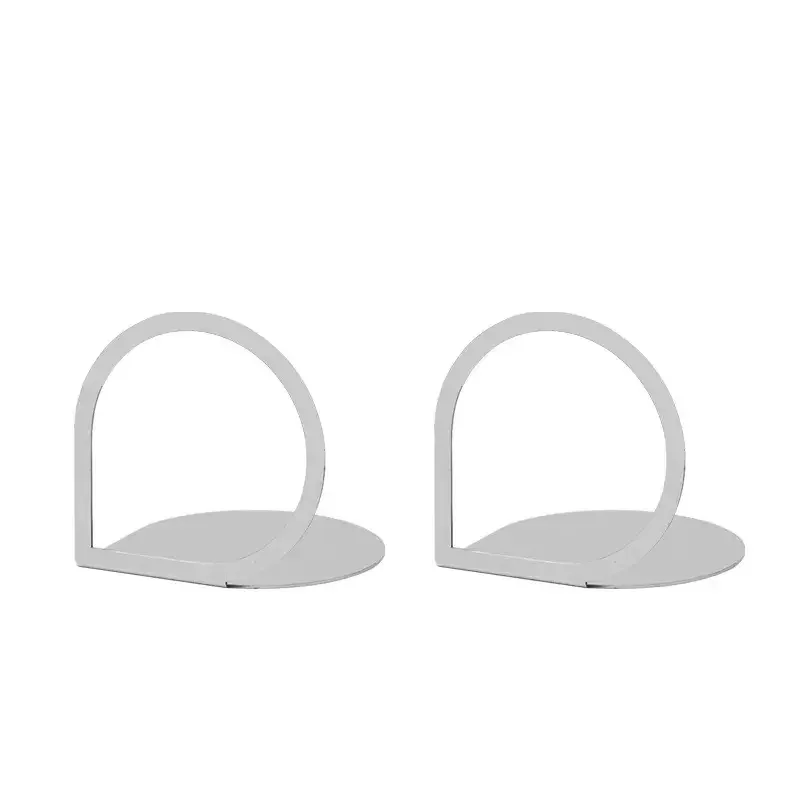 Simple Nordic geometric stainless steel metal book file book by model room sales office study office soft decoration