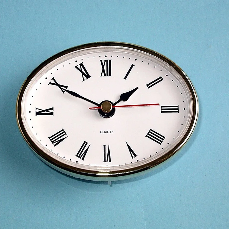 65mm Classic Iron Clock DIY Crafts Quartz Movement round Clock Head Insert Roman Numerals Furniture Decor Accessories