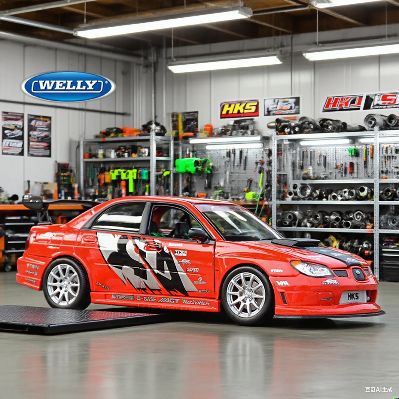 

WELLY 1:24 APR Subaru lmpreza Performance Alloy Car Diecasts & Toy Vehicles Car Model Miniature Scale Model Car Toy For Children