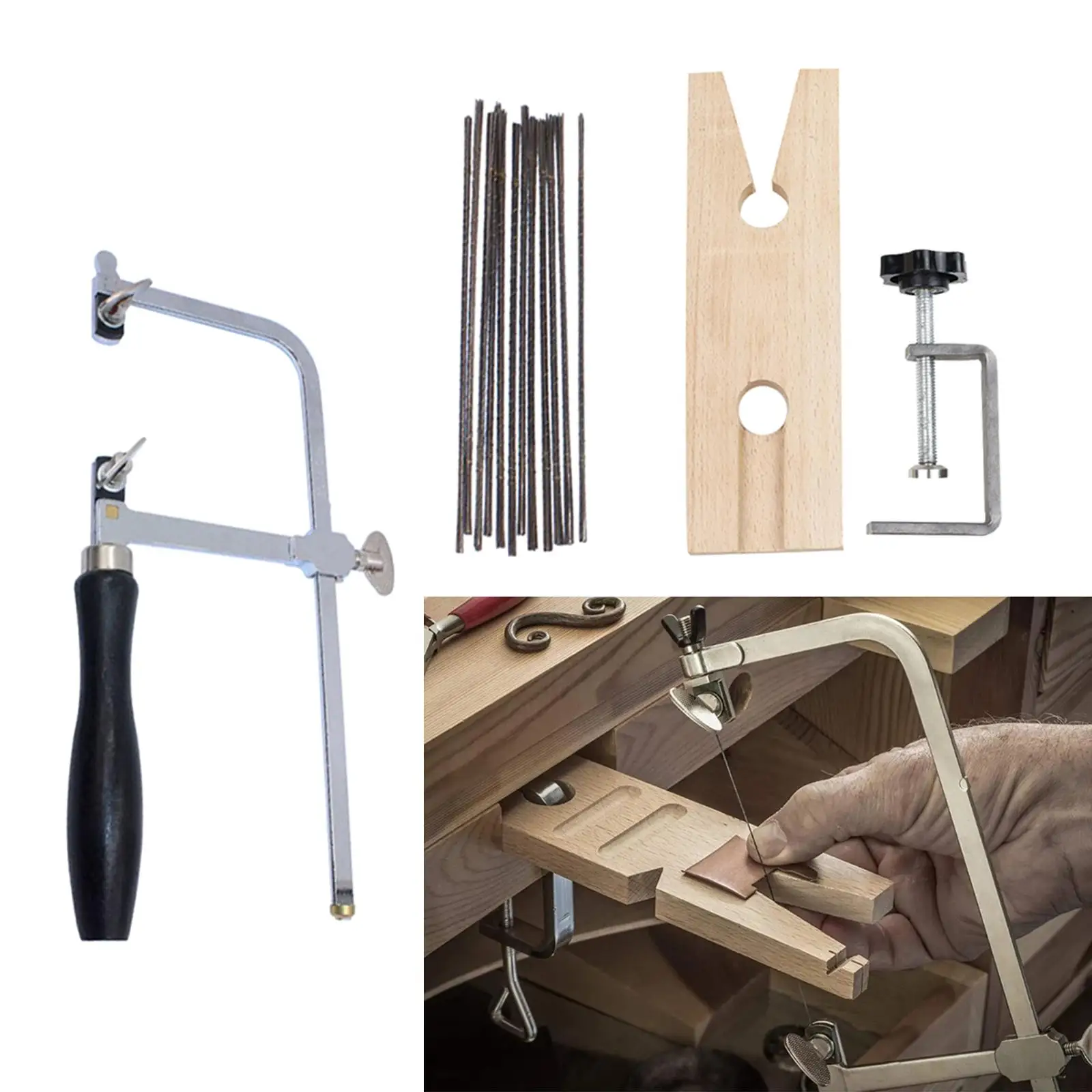 Saw, Professional Jewelry Making Kit Adjustable Cutting Spiral Saw Jewelers Jewelers -Slot Pin with Clamp for Art