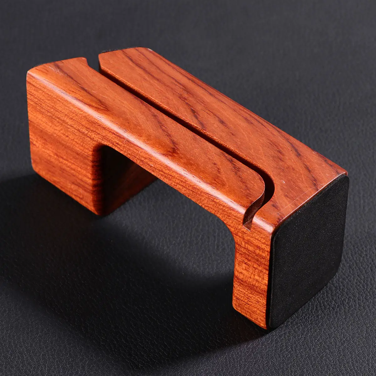 

Elegant Rosewood Smart Watch Charging Dock Station Lightweight Portable with Advanced Auto for Home Office Desk