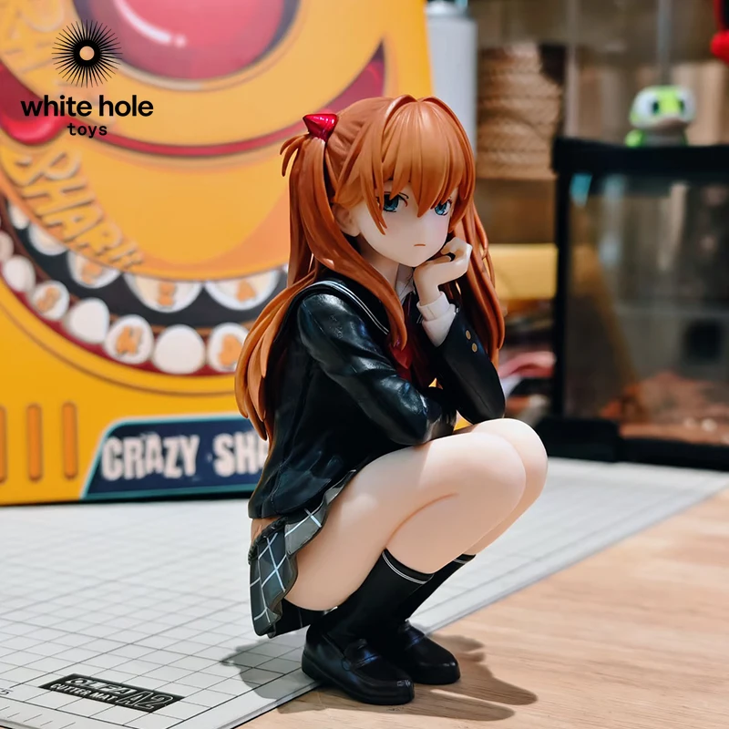 

Аниме-фигурка EVA Кавайная Асука в стиле преппи, коллекционная модель GK по мотивам Neon Genesis Evangelion, украшение, подарок
