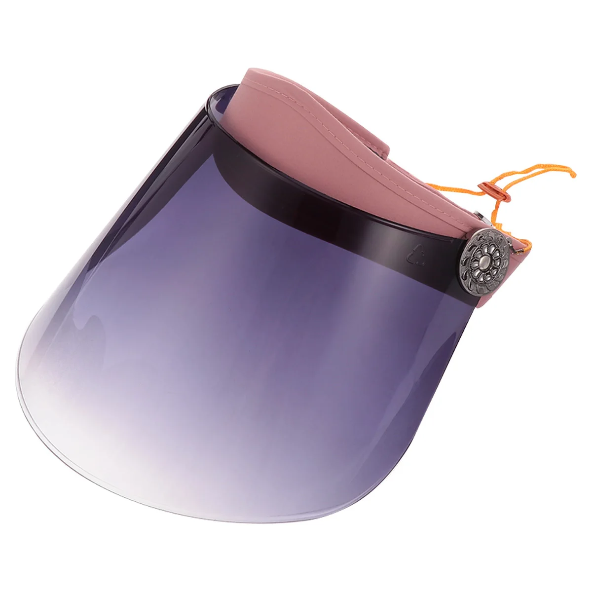 

Sun Protection Hat Transparent Face Cover Cap For Outdoor Fishing Riding Fence Protection Breathable Empty Design Pink