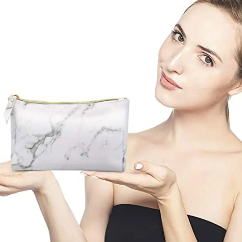 

Portable Waterproof Makeup Bag Travel Organizer Zipper Toiletry Pouch for Women Cosmetics Storage Brush Holder Small