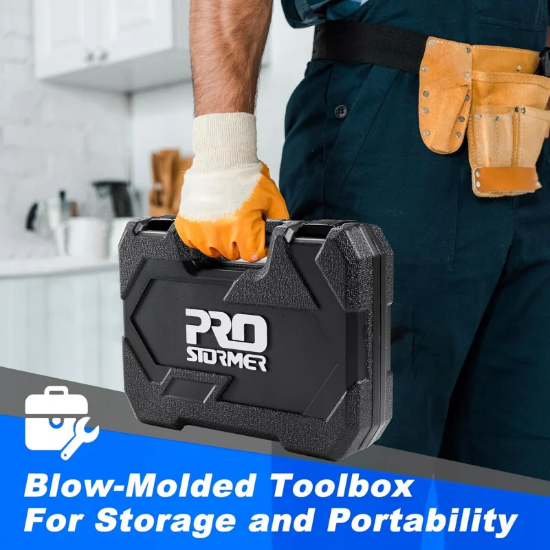 93-Piece Tool Kit, Basic Household Repair Tool Set with Toolbox Storage Case