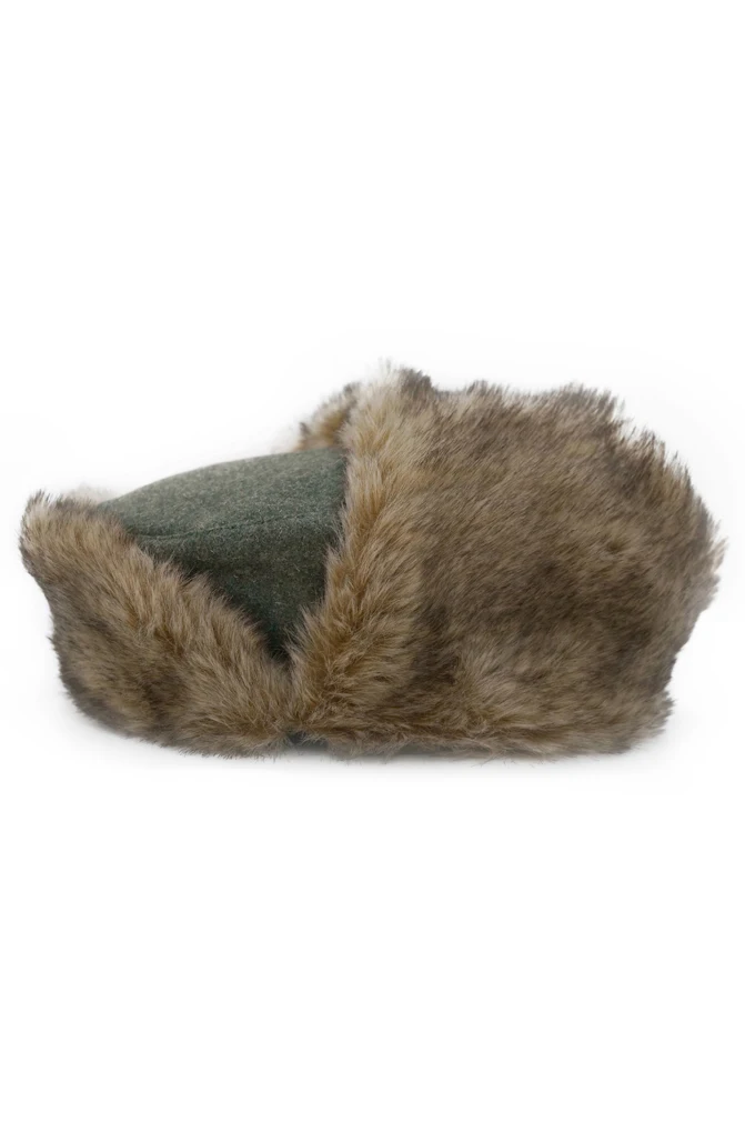 GHD-001 Heer/Elite Field Grey Wool Winter Artificial Fur Cap