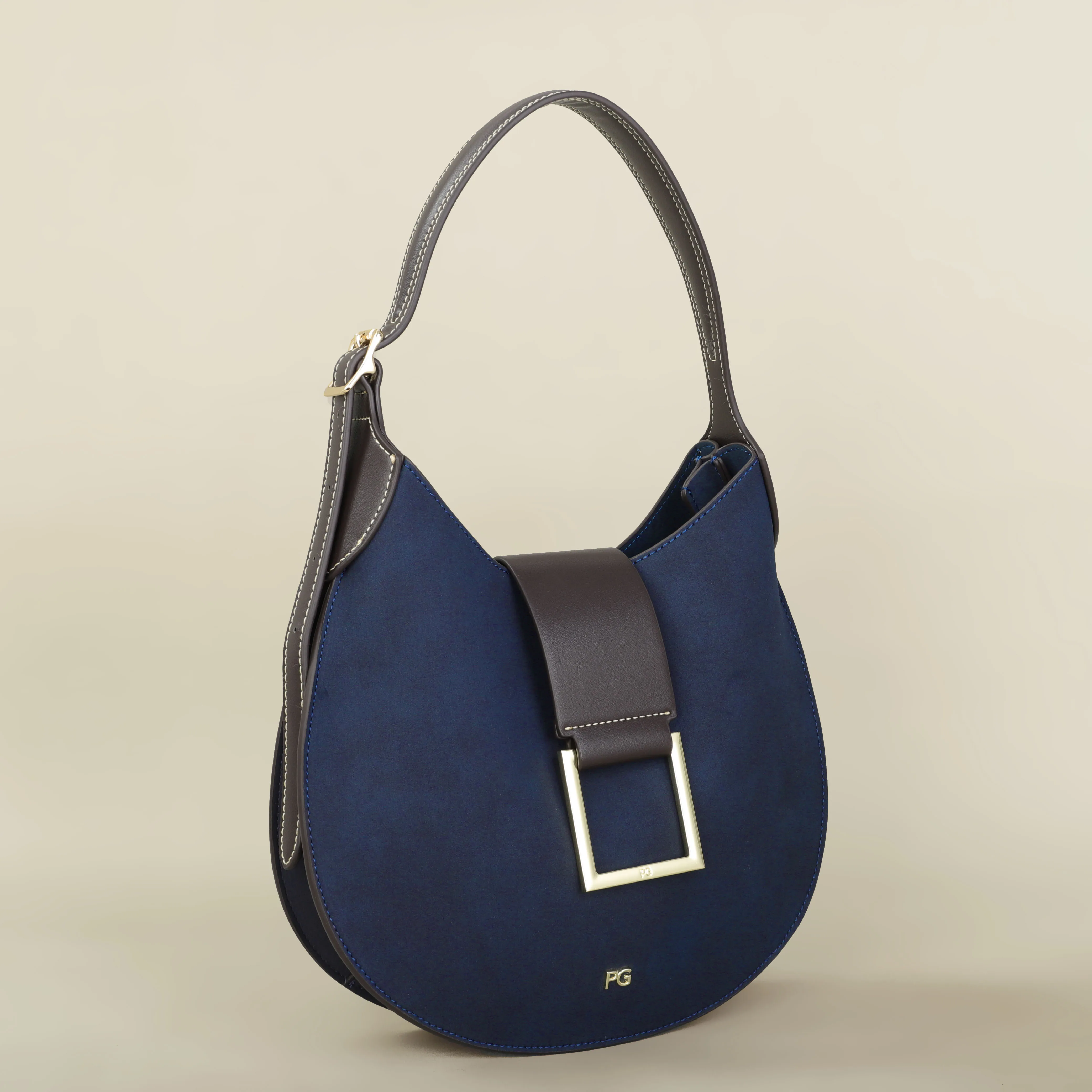 PG Fashion Unterbeintasche Klassisches Design Hochwertige Minimalistische Elegante Damen-Handtasche in Knödelform Ausverkauf – Detail 12