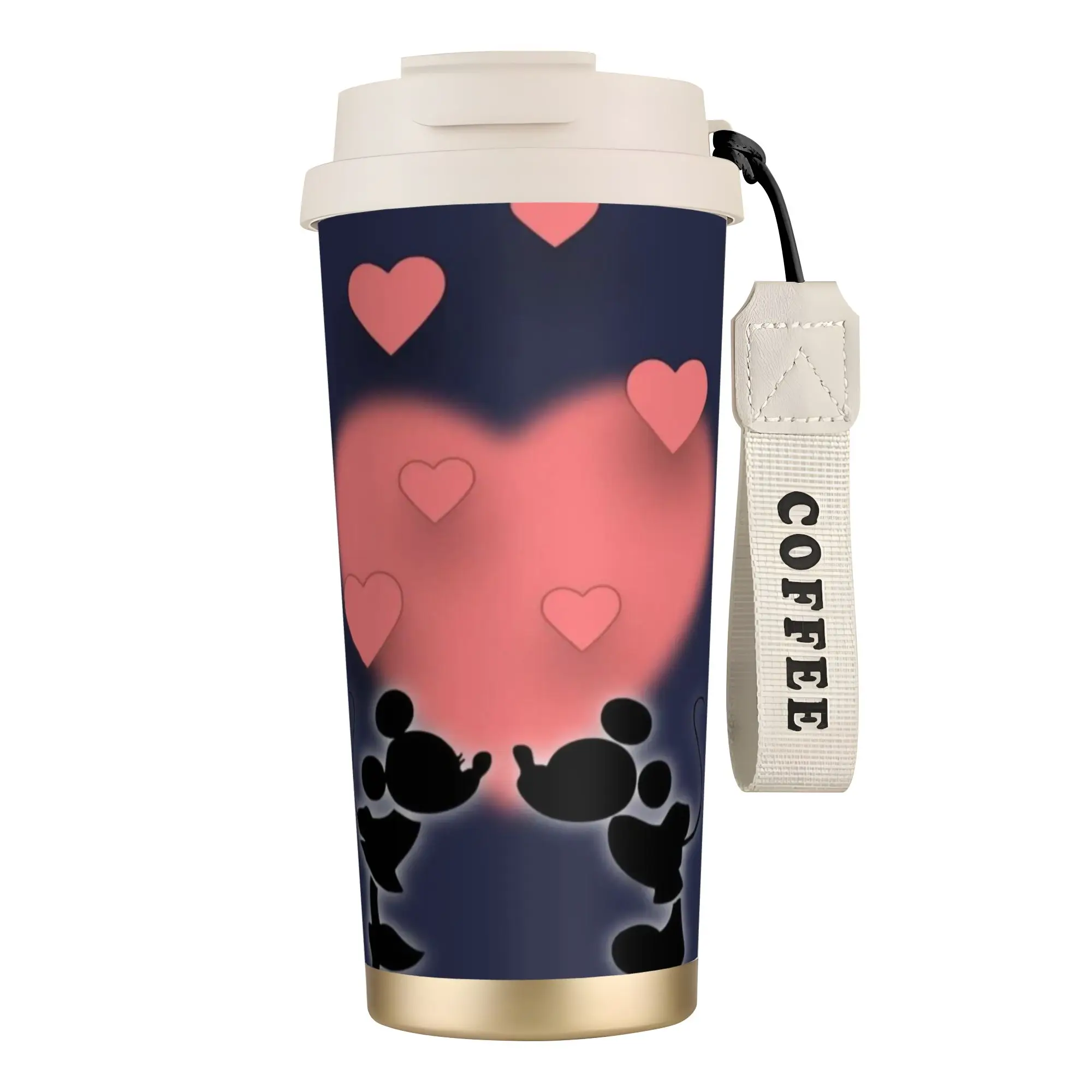 

Mickey And Minnie Tumbler Vacuum Insulated Thermal Cup Stainless Steel Office Home Mug Spill Proof 316 Stainless Steel