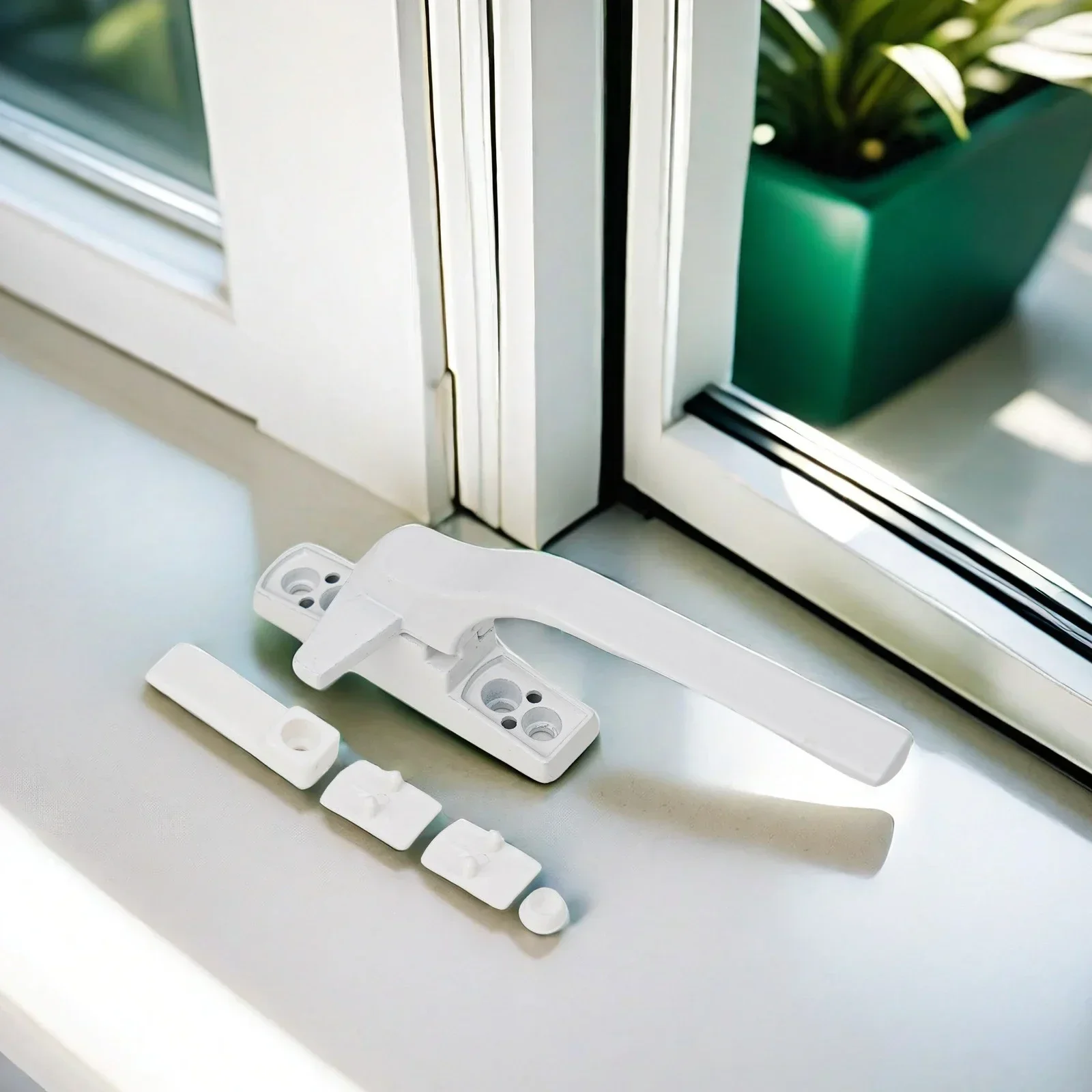 Aluminum Alloy External Flat Handle for Window Enhanced Functionality Left or Right Hand Options Long lasting Durability