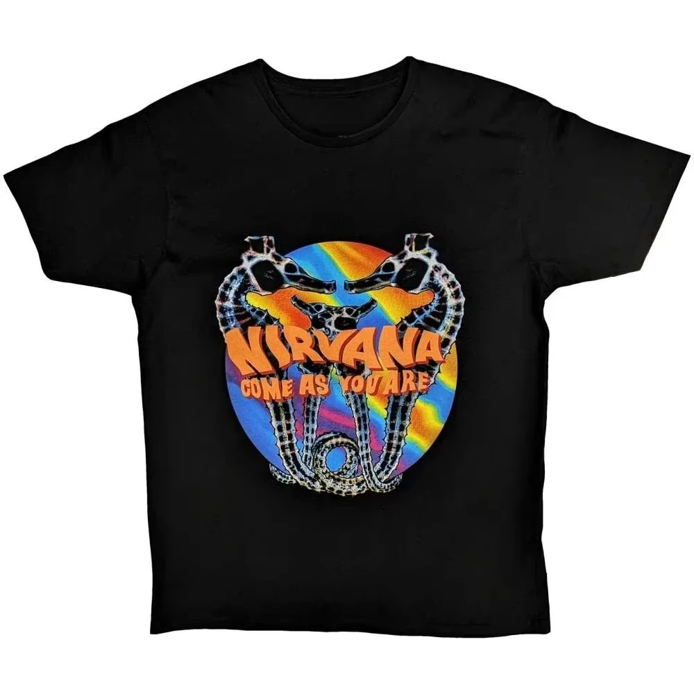 Camiseta Unisex De Algodón Nirvana Verano 2026, Camisa Holgada Con Cuello Redondo Y2k Grunge Hip-hop Suave De Manga Corta Hombre