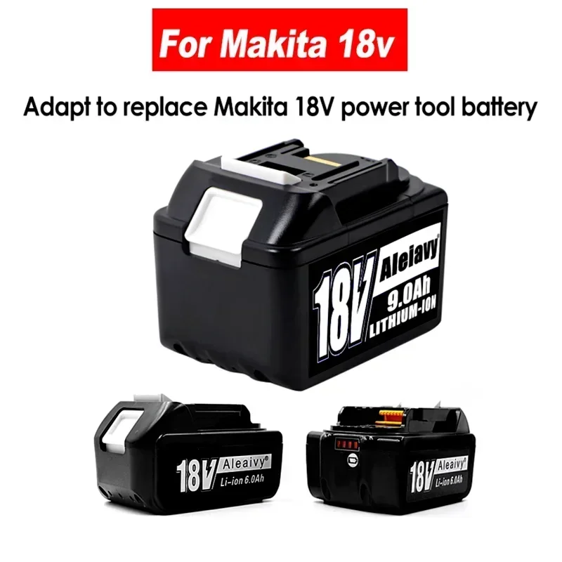 [Hot】 18V 9000mAh 18650 перезаряжаемый литий-ионный аккумулятор BL1860B, для Makita BL1860B BL1880 BL1830 BL1850 BL1860B Aleaivy