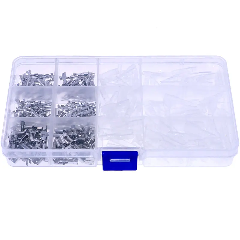 300pcs/lot 2.8 4.8 6.3 Insert Plug Spring Sheathed Wire Terminal Connector Cold Pressed Terminal Kit