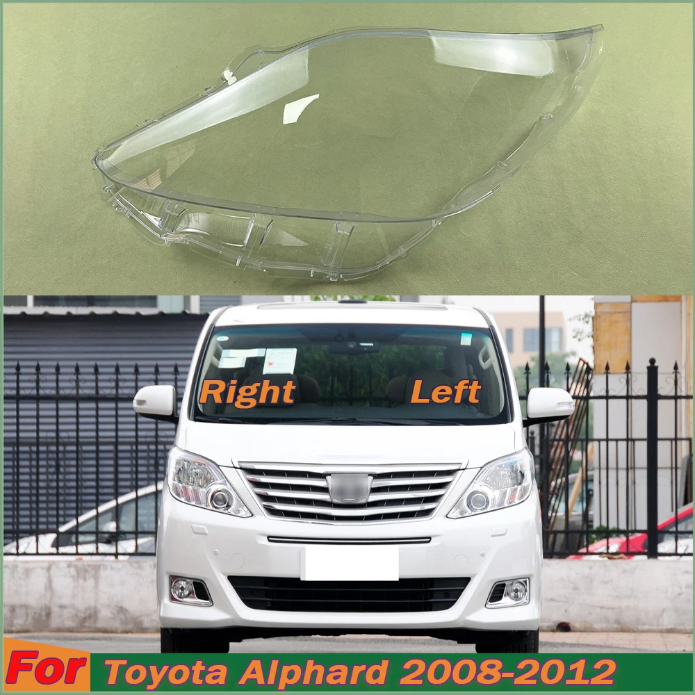 Headlight Shell Plexiglass Replace Original Lens For Toyota Alphard 2008 2009 2010 2011 2012 Headlamp Transparent Mask Cover