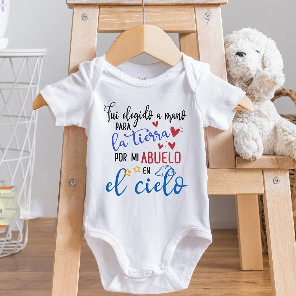 

Испанский комбинезон с ручкой для Earth By My in Heaven, комбинезон для новорожденных с короткими рукавами, летний комбинезон для малышей, одежда для малышей