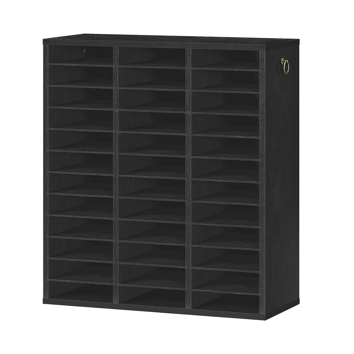 Literature Organizer, 36 Compartments Wooden Mail Organizer, Countertop Literature Sorter with Adjustable Shelves, Customized