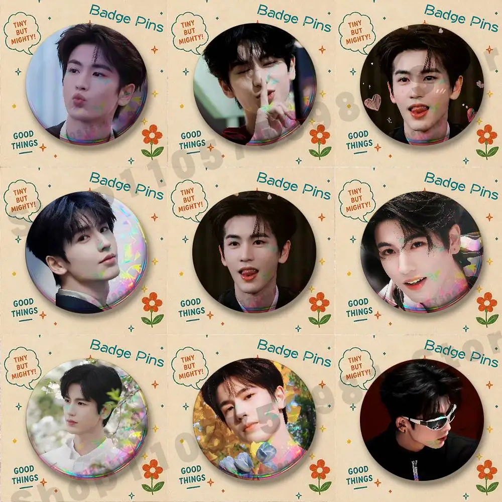 Cute Zhang Linghe Krien Round Pins Cartoon Brooches Stylish Ornament Badge for Backpack Accessorys Gifts