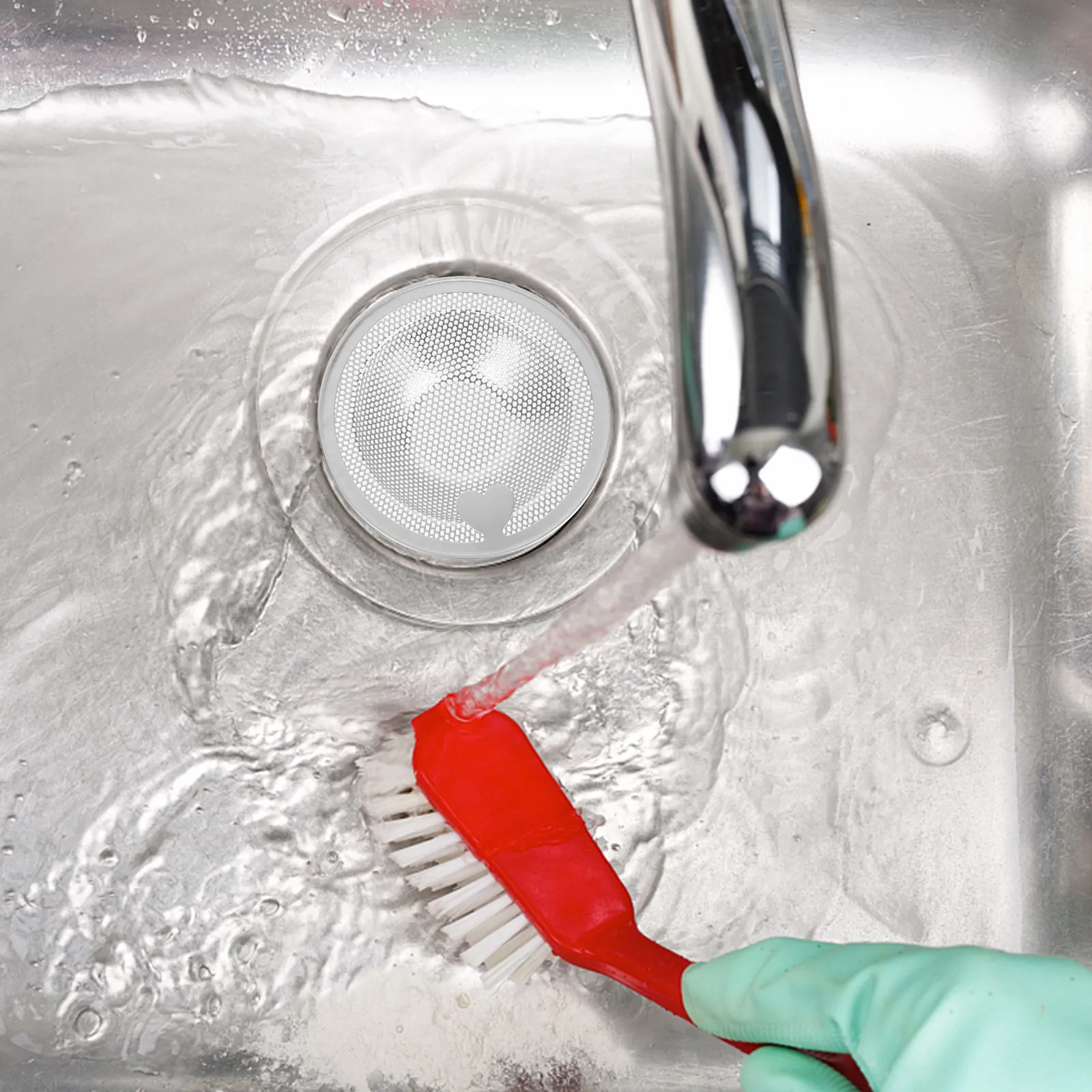 

3Pcs Metal Sink Strainer Kitchen Accessories Filter Basket Rustproof Long Lasting Debris Retention Sink Strainer