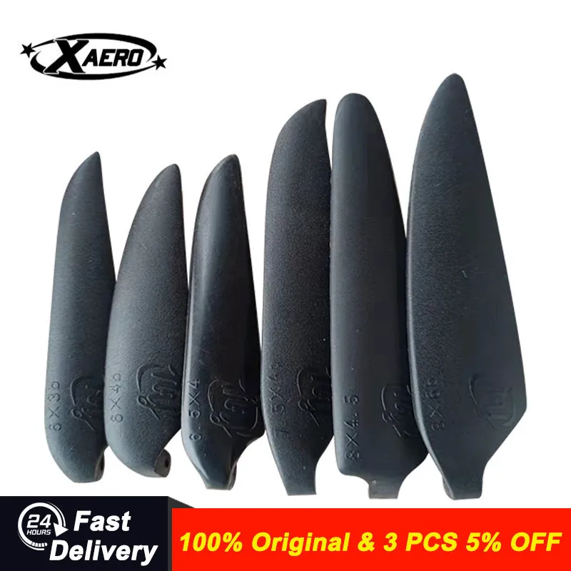 

XAERO RC Airplane Folding Propeller 1 Pair - 6x3 to 15x13 Multi-Size for Glider - CNC Aluminum Hub & Blades Replacement