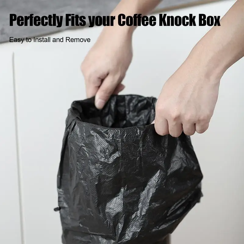 Espresso Knock Box Garbage Bag Coffee Trash Bags For Espresso Grounds 25Pcs Espresso Knock Box Trash Bags Coffee Bin Garbage Bag