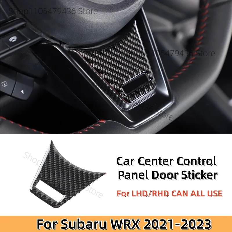 For 2022 2023 2024 2025 2026 Subaru WRX for LEVORG Soft Carbon Fiber Steering Wheel Frame Trim Sticker Car Accessories