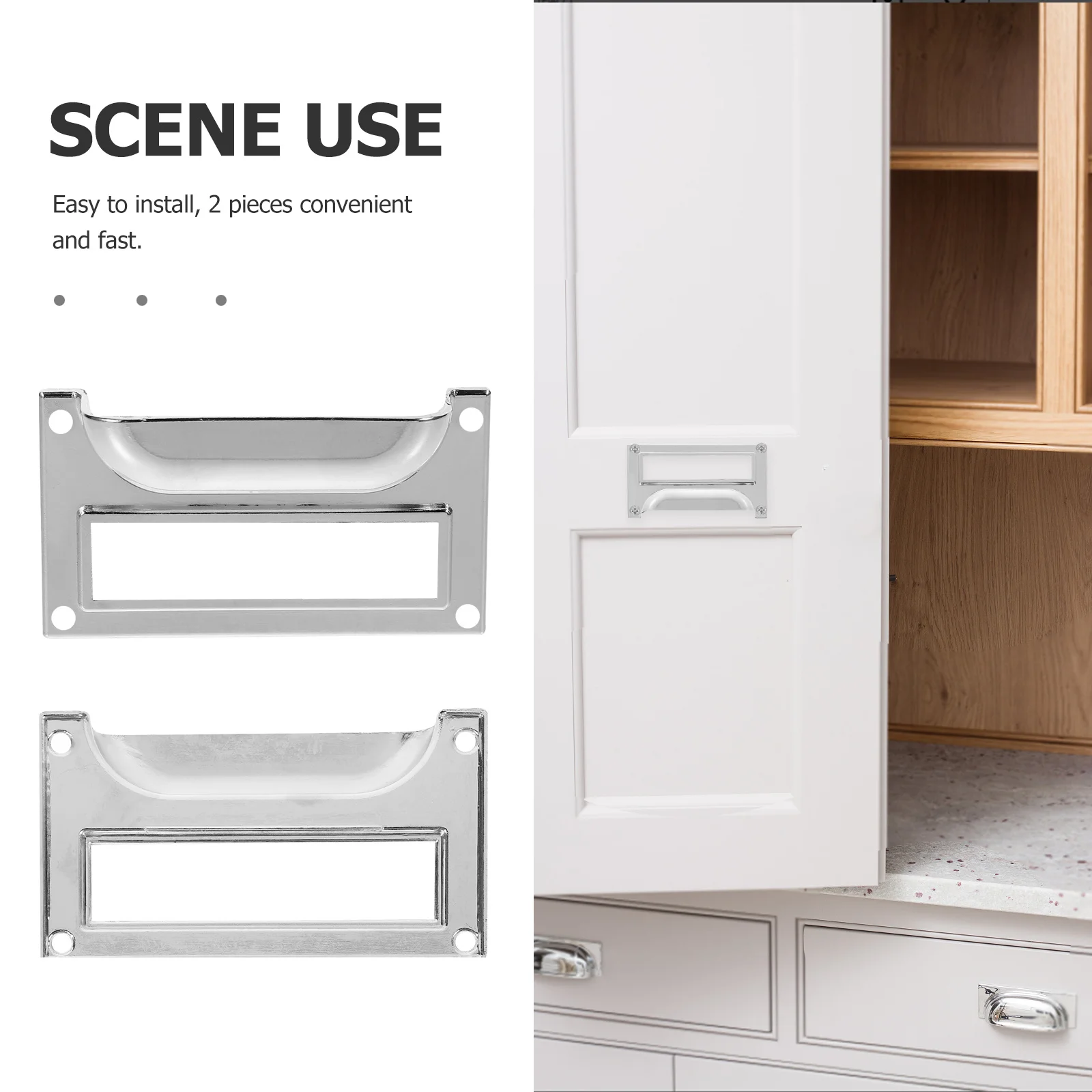 

2Pcs Convenient Modern Cabinet Knobs Drawer Pulls for Wardrobe Dresser Furniture Hardware Wardrobe Door Pulls Cabinet Knobs