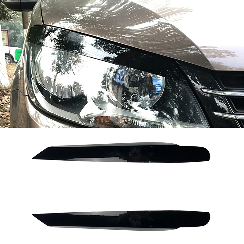 

Car Headlight Eyebrows Eyelid Cover Stickers For Volkswagen Touran 2011-2015 Glossy black/Carbon look Body Kit Tuning