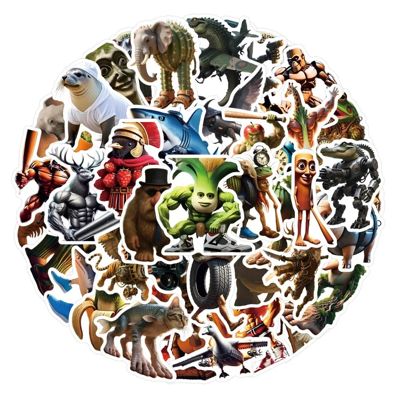 100pcs Cute Cartoon The Classic of Mountains and Seas Creative Personalized Graffiti Decorative Stickers