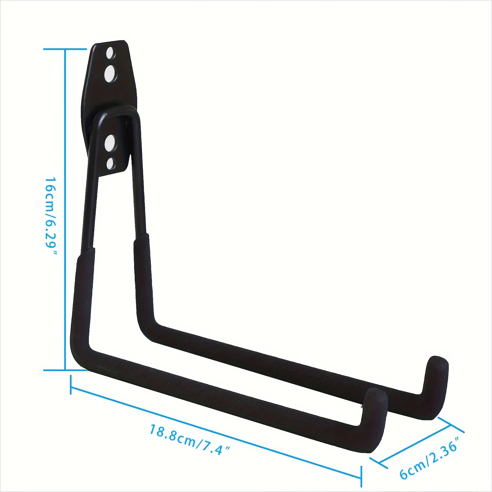 4 Pack Heavy-Duty Garage  - Multi-Purpose Wall Mount  Solution for Organizing Power Tools, Ladders, Bikes, Ropes, and More - Dur