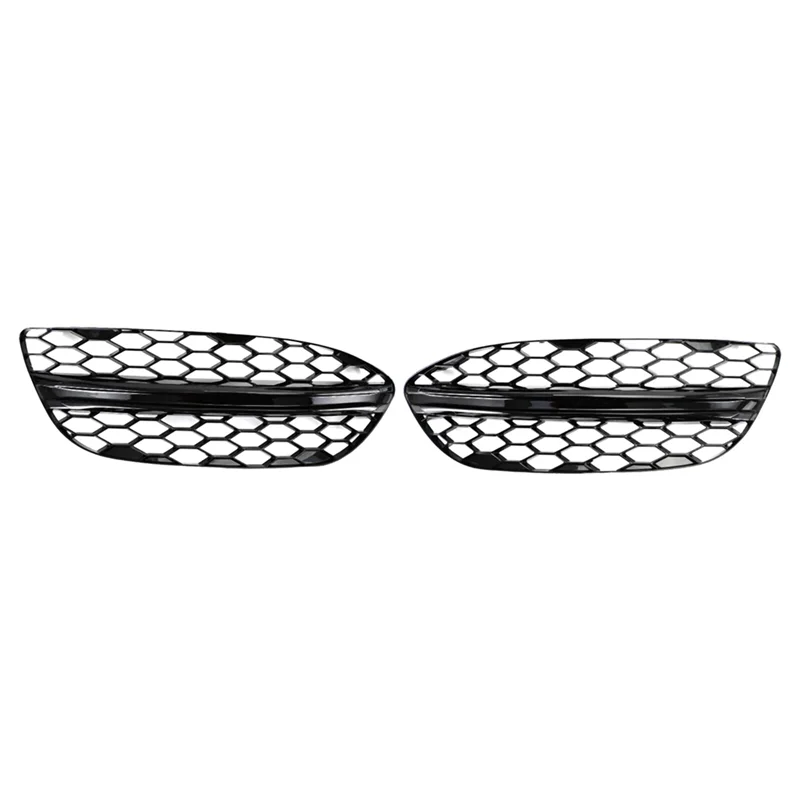 

QB-1Pair Glossy Black Car Front Fog Light Cover Replacement Parts Fit For MERCEDES BENZ C-CLASS W205 2015-2018