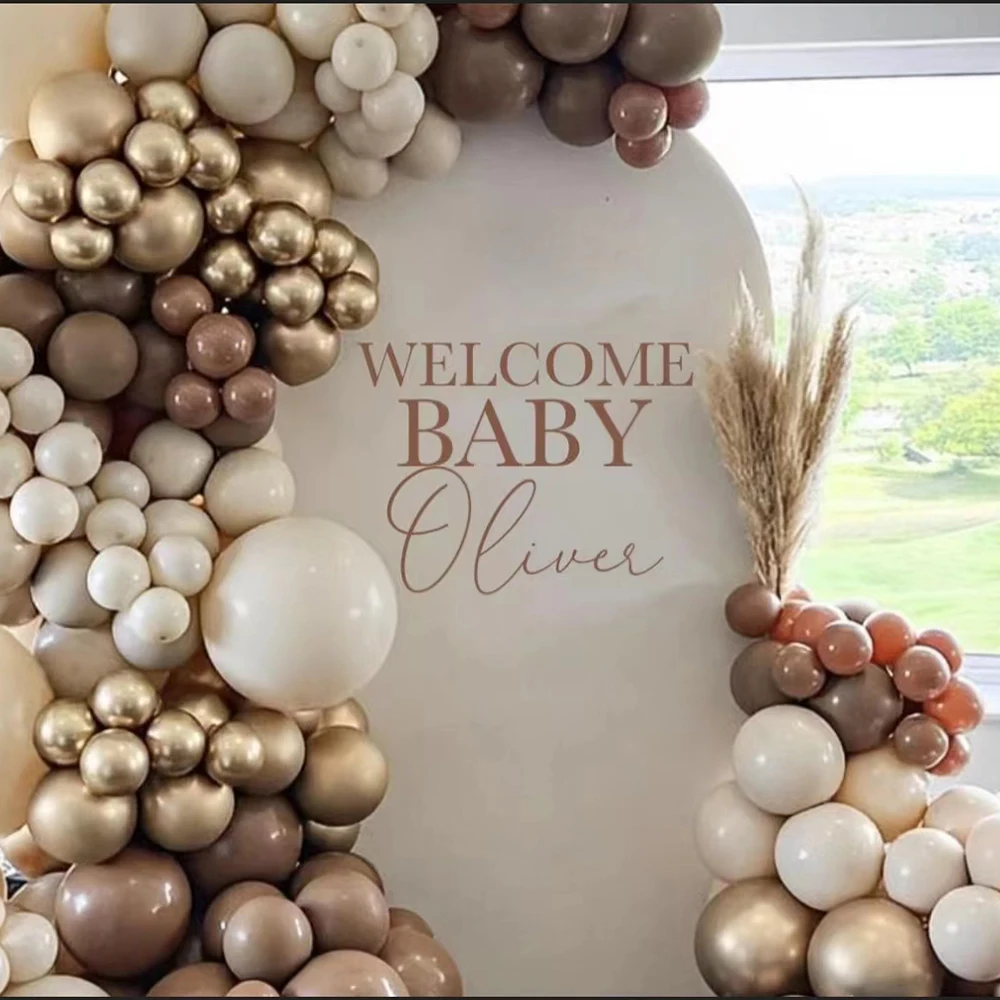 

Welcome Baby Shower Vinyl Stickers Happy Birthday Personalized Name Vinyl Sticker Party Wedding Decor