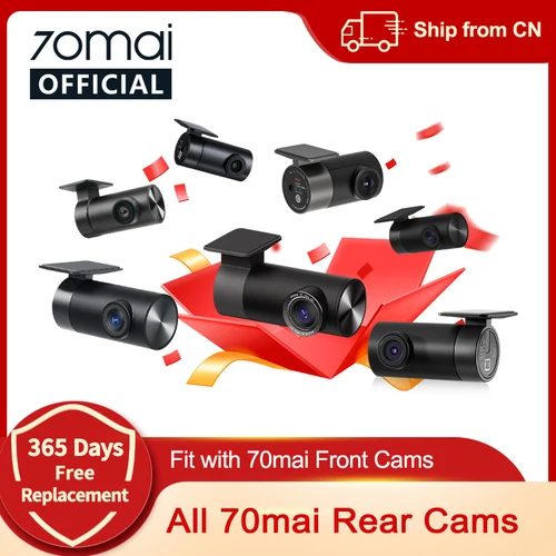 Cámara trasera 70mai RC06 RC12 RC14 RC22 RC24 RC41 cámara Interior FC02 para cámara de salpicadero 70mai grabación de doble canal grabación de estacionamiento