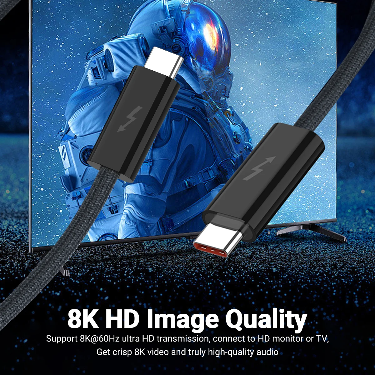 1.8 M/70.86In USB 4 Data Cable With 240W Charging+ 8K Audio and Video Transmission+ Data Transmission For Laptop Mobile Phone