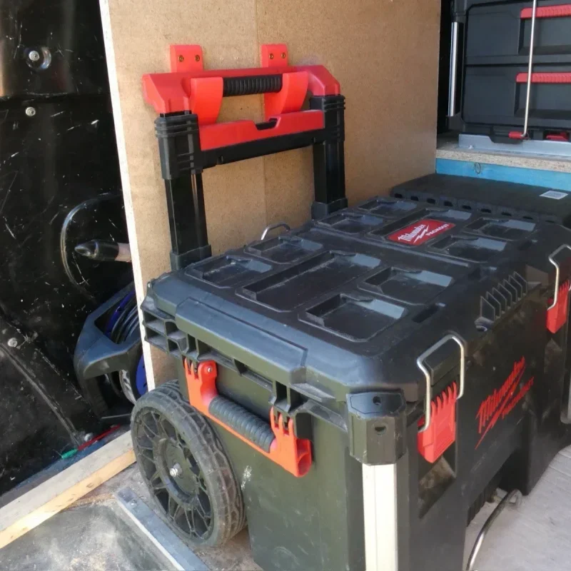 2 Stück Trolley-Haken Rot für Milwaukee Packout Trolley Hochbelastbare Aufbewahrungshaken S&J FAB LTD Werkstatt-Werkzeugorganizer – Detail 8