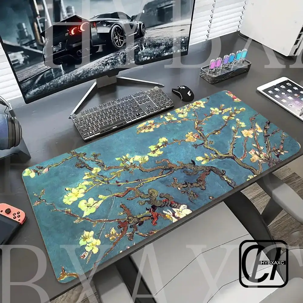 

Large Mouse Pads Van Gogh Gaming Mouse Pad Deskpad with Stitched Edges and Non-Slip Rubber Base Extended 90x40 HYBXAXC Mouse Pad