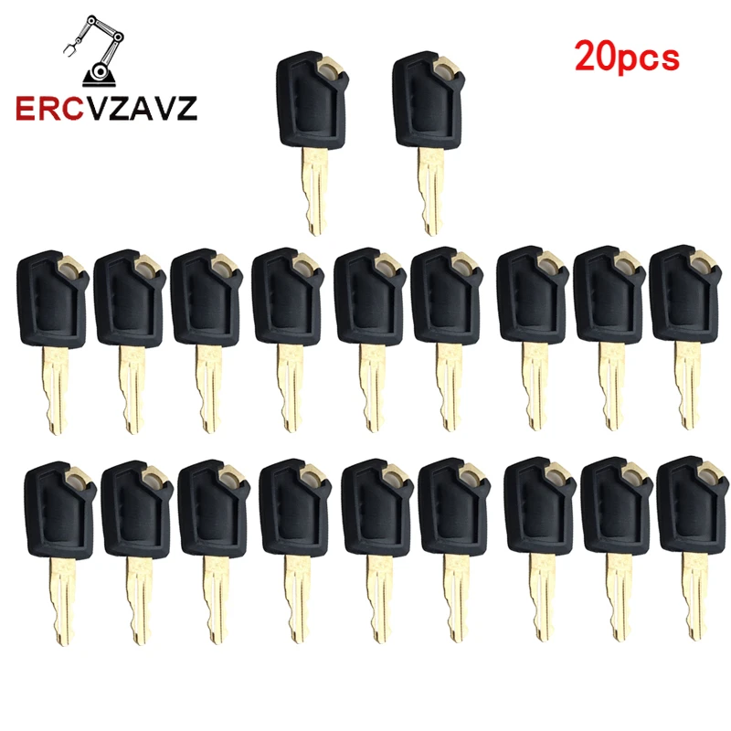 20 PC 5P8500 Ignition Lock Key For Cat 0964753 0966198 8V4404 9G2777 Excavator Loader Graders Dozers Rollers Skidsteers Backhoes