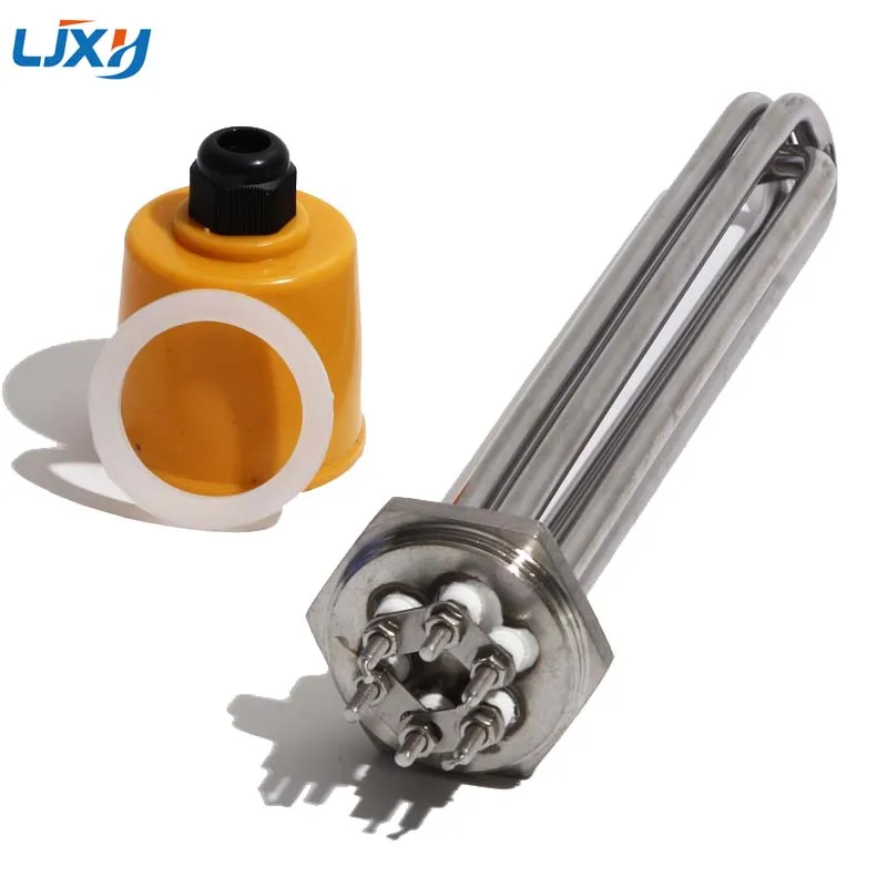 Трубчатый нагревательный элемент LJXH DN40 304SS 220 В/380 В 3 кВт/6 кВт/9 кВт/12 кВт, запасные части для воздушного бака котла Трубчатый нагревательный элемент LJXH DN40 304SS 220 В/380 В 3 кВт/6 кВт/9 кВт/12 кВт, запасные части для воздушного бака котла