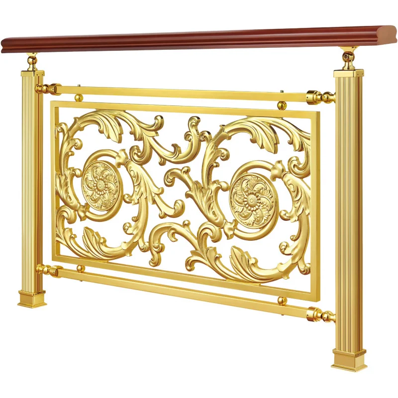 custom.Staircase Railing Modern Aluminum Brass Design Easy Install Indoor Use Staircase Balustrades