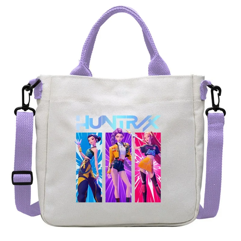 

KPop Demon Hunters Crossbody Bag Backpack Women Shoulder Bags Cartoon Canvas Tote Bags Students Schoolbag Fashion Messenger Bag