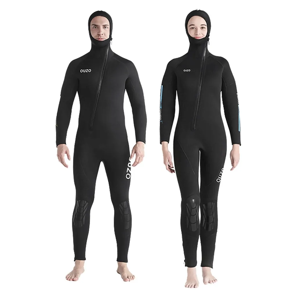 

5MM Diving Suit Neoprene Wetsuit Surf Men Women Swimsuit Underwater Spearfishing Kitesurf Fullbody Hooded Scuba Diving Clothing