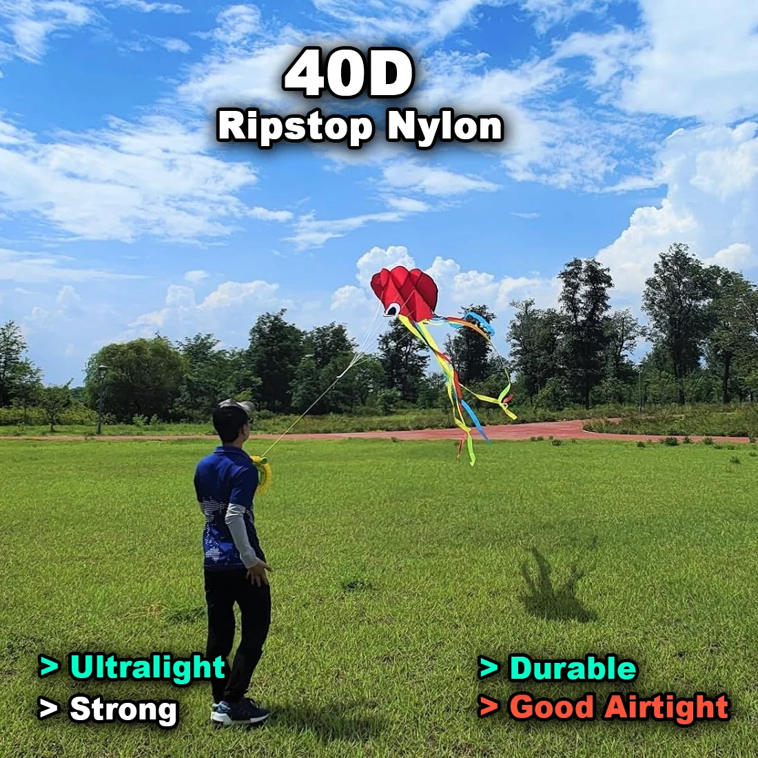 9KM 4m Giant Octopus Kite Line Wäschedrachen Weiches aufblasbares 40D Ripstop Nylon für Kite Festival mit Tasche (Akzeptieren Sie den Großhandel)
