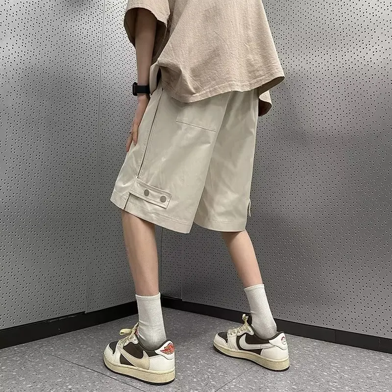 Y2k Summer Streetwear Multi-Pocket Men Cargo Shorts Fashion Overalls Shorts Baggy Straight Casual Short Pants High Quality Short