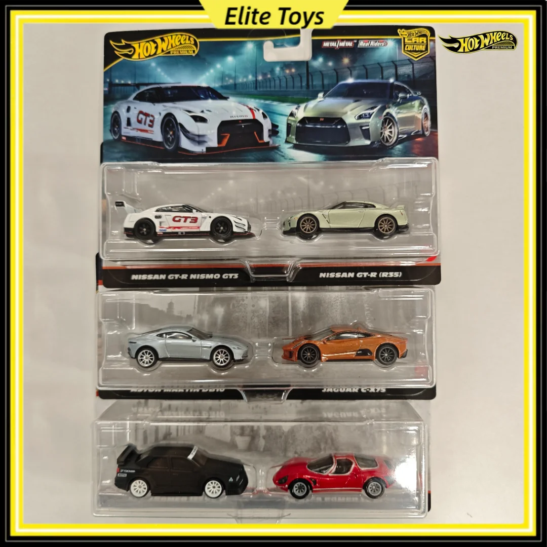 2025 New Hot Wheels Premium Car Culture T Nissan 007 Martin Jaguar Alfa Romeo1:64 Diecast Vehicle  Alloy Collectible Model Toys