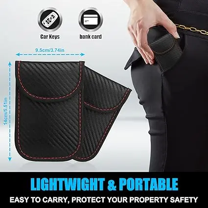 Signal shielding box bag EMF RFID anti radiation, anti magnetic, anti interference PU material large capacity with lock buckle