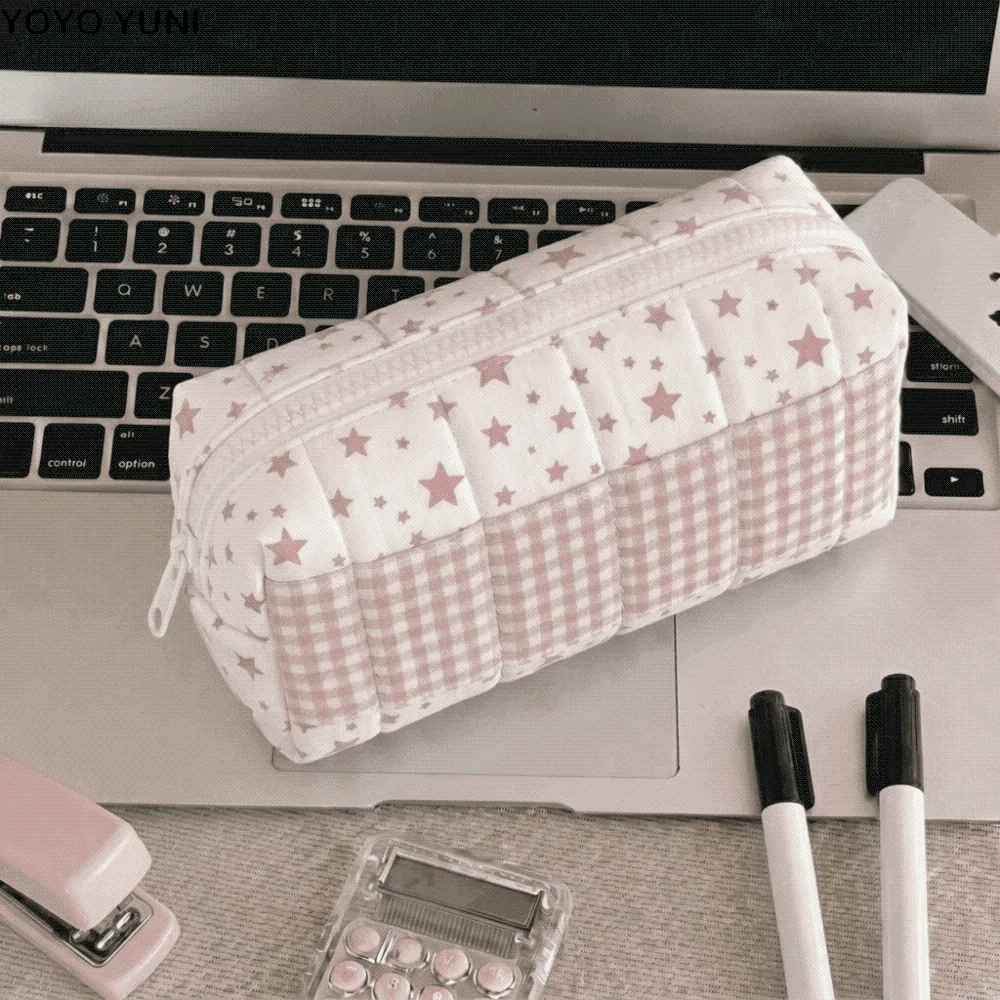 Multi-layer Star Pencil Case Pencil Pouch Large Capacity Pen Bag Korean Style Multi-functional Cloth Stationery Bag