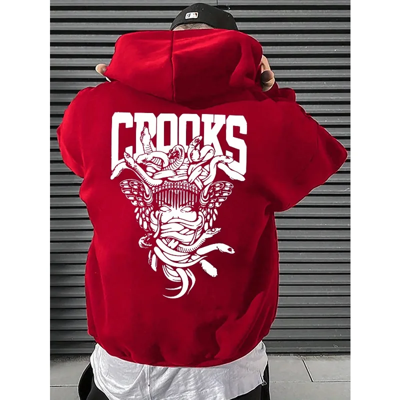 2025 هوديي رجالي بنمط هندسي ثلاثي الأبعاد مطبوع عصري مناسب كاجوال بقلنسوة متعدد الوظائف ملابس الشارع مريحة #5