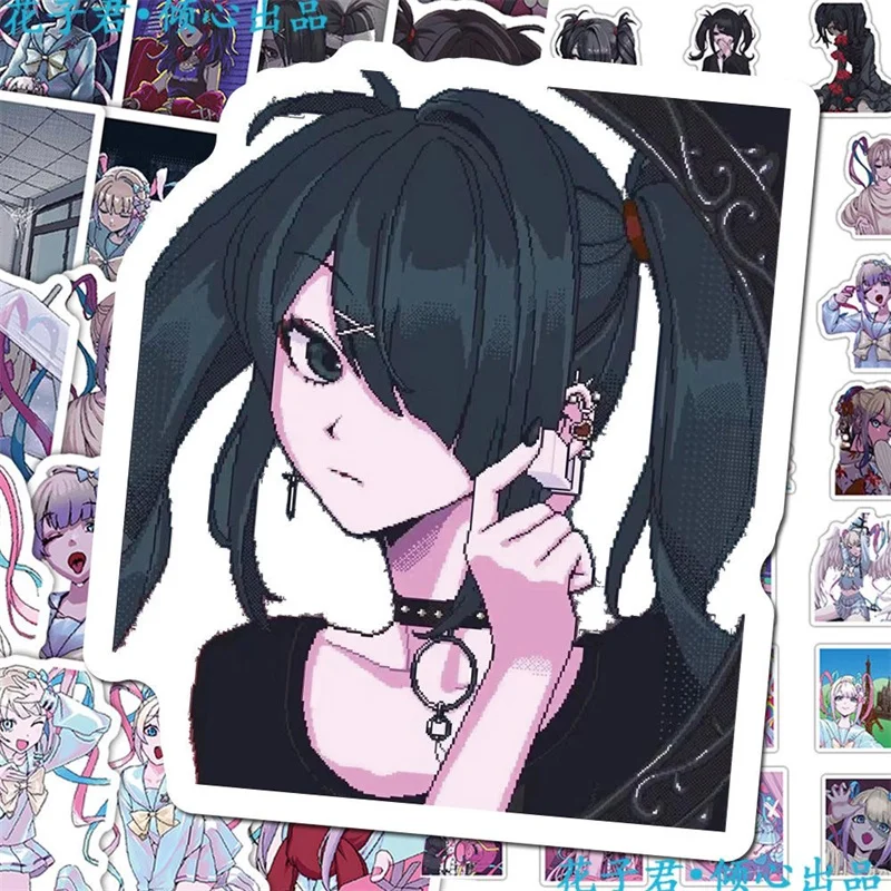 65Pcs Anime Needy Girl Overdose Stickers Cartoon Kangel DIY Stickers Scrapbooking Phone Luggage Skateboard Waterproof Fan Decals