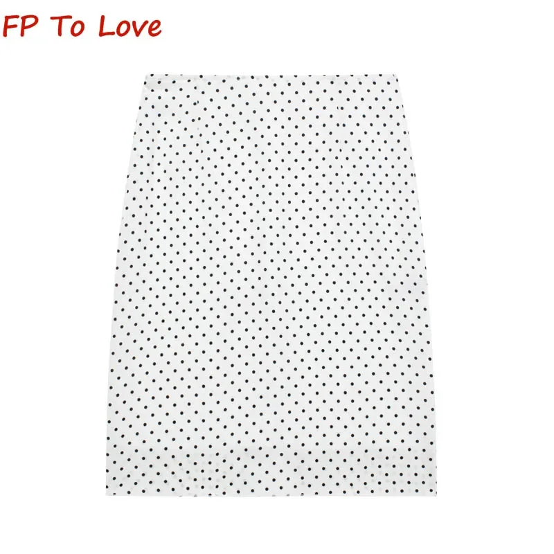 

2024 Summer Spice Girls Sexy Slim High Waist Vintage Polka Dot Design Sense Back Split Half-body Skirt