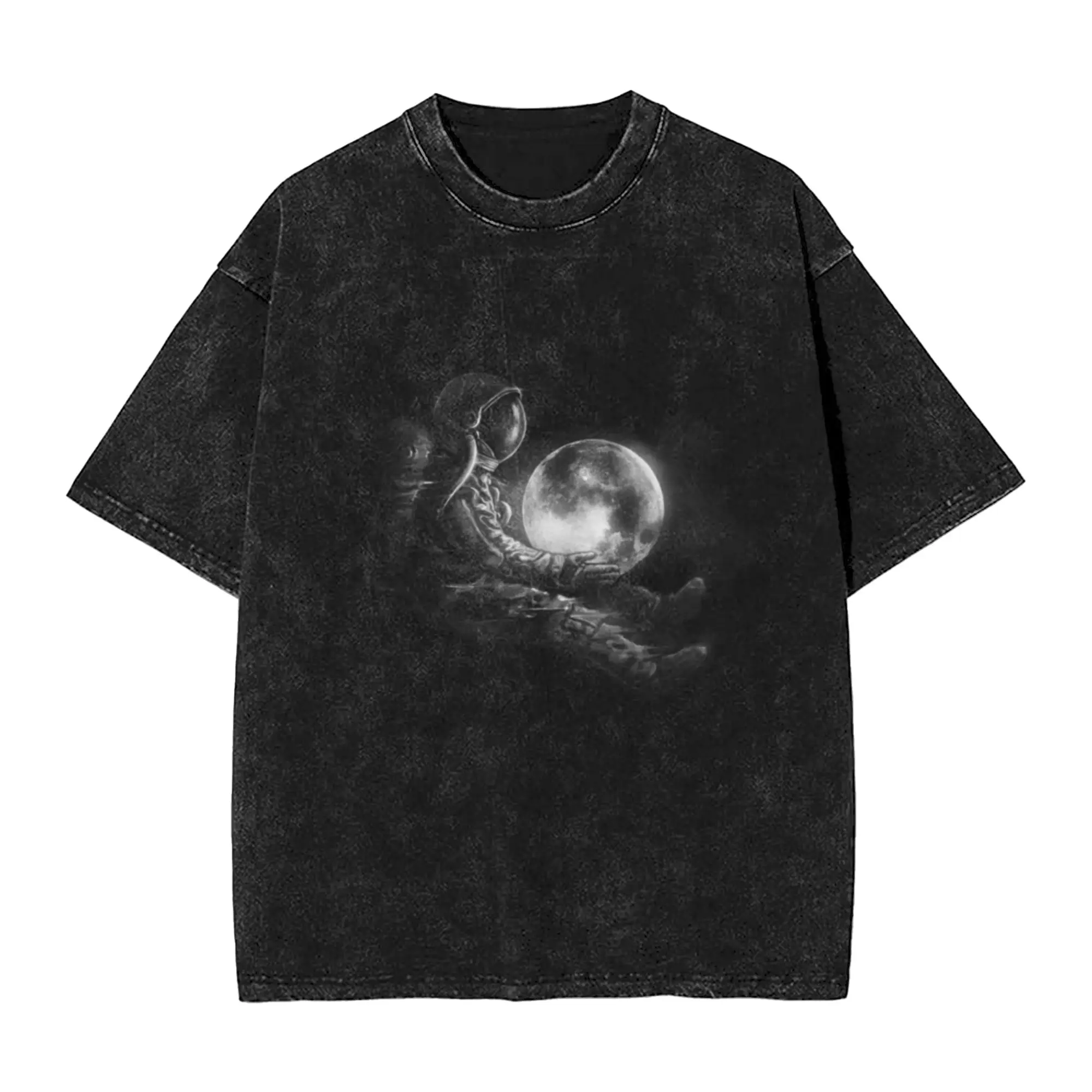 Moon Play  Unique Cool A Vintage Oversized Cotton Unisex T-Shirts